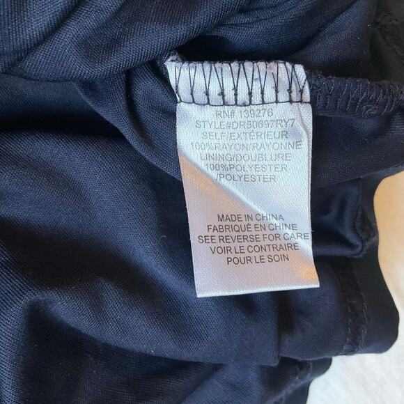 DR2 Women Mini Dress size XS ShortSleeve V-neck Pockets Floral Blue & Yellow - Picture 8 of 10